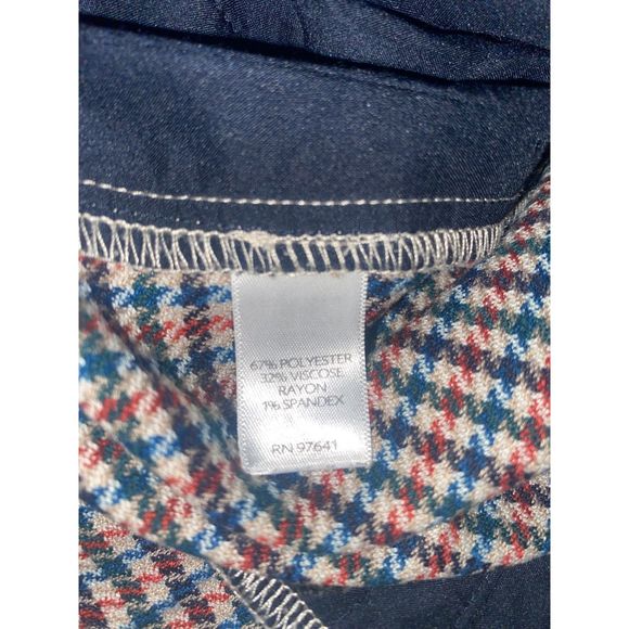 J.Jill Pull On Pants Houndstooth Multicolor Cuffed Ankle Petite 12P - Picture 5 of 6